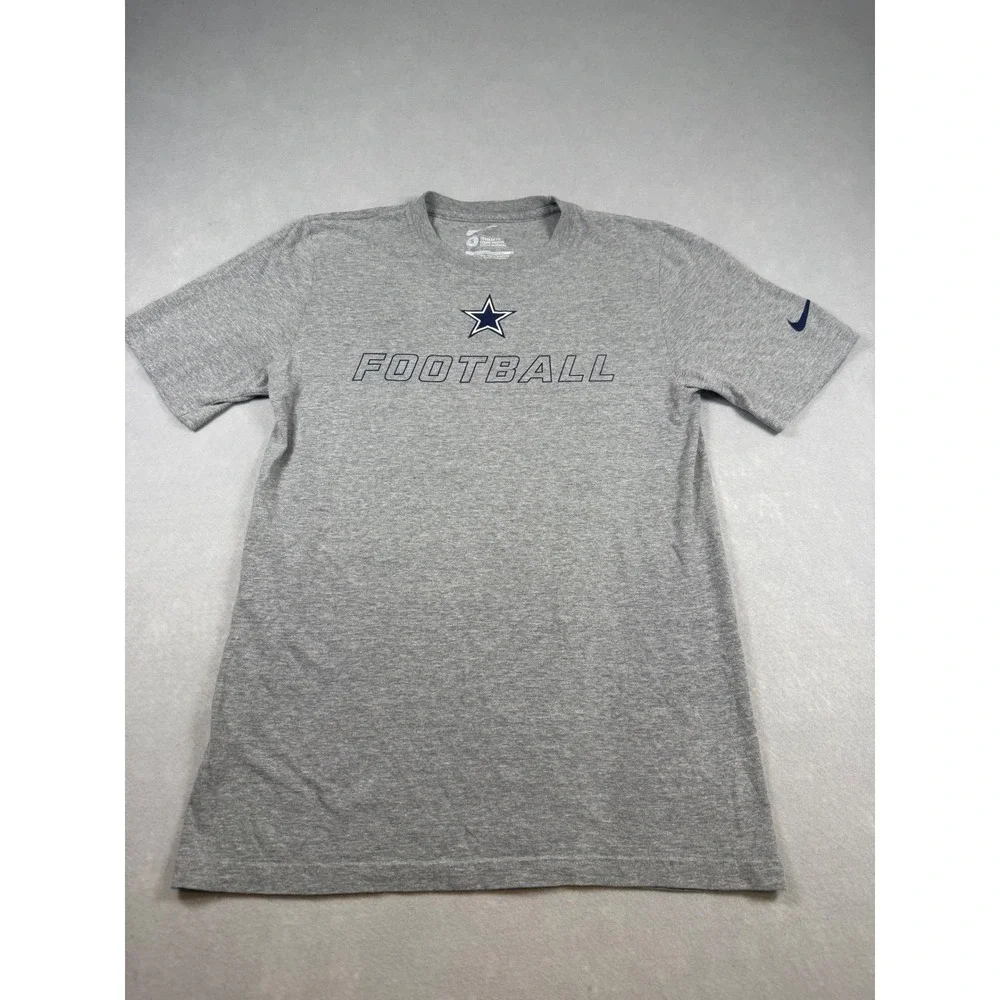 Nike Dallas Cowboys Football T-Shirt Mens Small Gray Heather NFL Graphic Tee